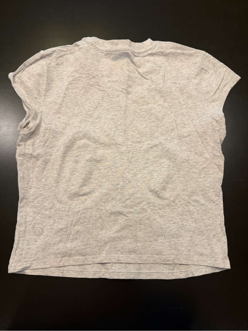Lululemon Organic Cotton Heathered Gray Baby Tee Short Sleeve Top Size Medium